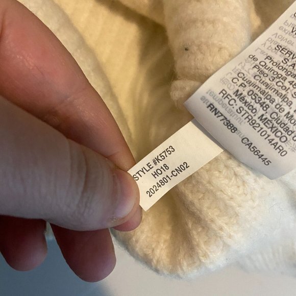 Madewell Boatneck Button Shoulder Sweater Womens XS Ivory Wool Blend PILLING - Picture 6 of 9